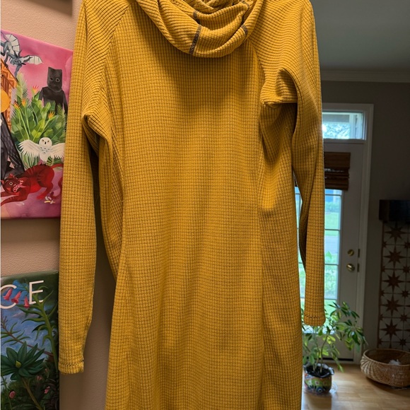 Melanzana Micro Grid Dress in Yellow - Picture 3 of 3